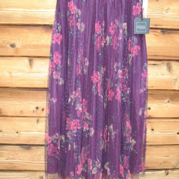 Mac Duggal 2143 Womens FLORAL FLUTTER SLEEVE MIDI DRESS - Picture 11 of 14